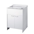 Meuble lavabo mobile pour buanderie avec planche, 2 portes 60x50cm 9002K Negrari Promotion