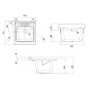 Meuble buanderie 45x50 cm lavabo blanc planche à laver 9006K Negrari Réductions