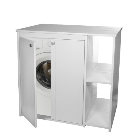 Meuble de protection pour machine à laver extérieur blanc 2 compartiments en PVC 5012PRO Negrari Promotion