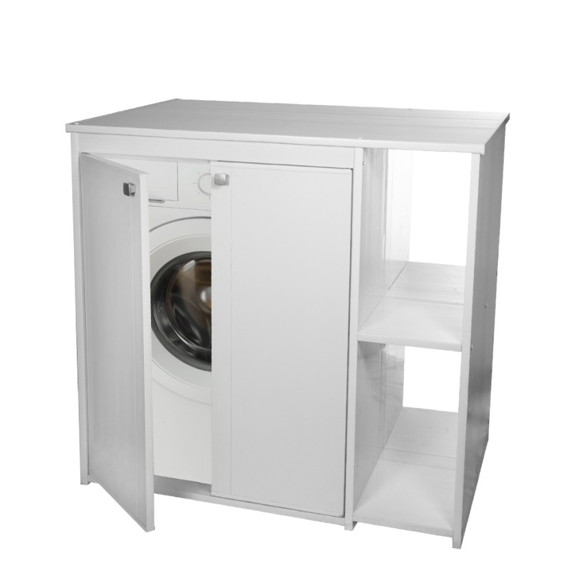 Meuble de protection pour machine à laver extérieur blanc 2 compartiments en PVC 5012PRO Negrari Promotion