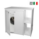 Meuble de protection pour machine à laver extérieur blanc 2 compartiments en PVC 5012PRO Negrari Vente