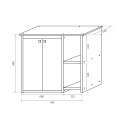 Meuble de protection pour machine à laver extérieur blanc 2 compartiments en PVC 5012PRO Negrari Offre