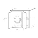 Meuble de protection pour machine à laver extérieur blanc 2 compartiments en PVC 5012PRO Negrari Remises