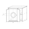 Meuble de protection pour machine à laver extérieur blanc 2 compartiments en PVC 5012PRO Negrari Remises