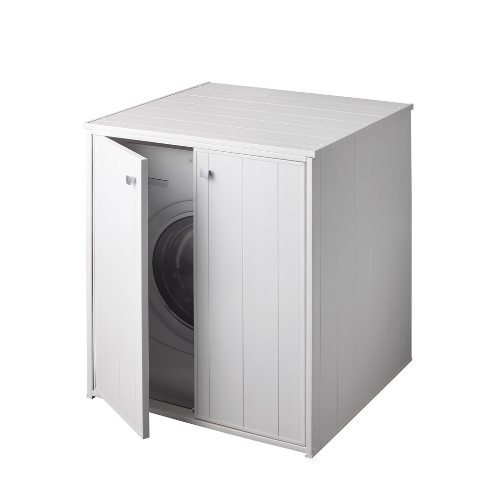 Meuble couvre machine à laver PVC XXL de buanderie 5013P Negrari 