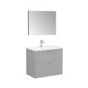 Meuble de salle de bain suspendu vasque 80cm 2 tiroirs miroir LED Root VitrA M Modèle
