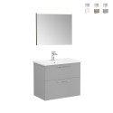 Meuble de salle de bain suspendu vasque 80cm 2 tiroirs miroir LED Root VitrA M Vente