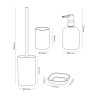 Ensemble d'accessoires de salle de bain en verre gobelet porte-brosses porte-savon Opal Offre