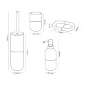 Set d'accessoires de salle de bain support savon et porte-brosses à dents en verre bleu Midnight Offre