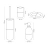 Set d'accessoires de salle de bain support savon et porte-brosses à dents en verre bleu Midnight Offre