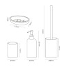 Ensemble d'accessoires de salle de bain porte-savon porte-brosses à dents porte-balai en verre bleu Elba Offre