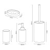 Ensemble d'accessoires de salle de bain en céramique: distributeur de savon, porte-savon, porte-brosses à dents Floral Offre