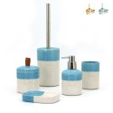 Accessoires de salle de bain en céramique porte-savon porte-brosse distributeur Folk Vente