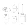 Accessoires de salle de bain en céramique porte-savon porte-brosse distributeur Folk Choix