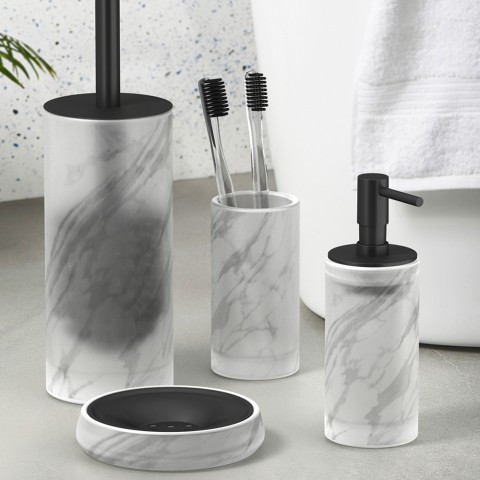 Accessoires de salle de bain porte-savon porte-brosses à dents en verre dépoli Marmor Promotion