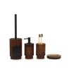Set d'accessoires de salle de bain porte-savon distributeur porte-brosses à dents verre Deco Catalogue