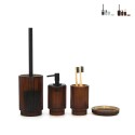 Set d'accessoires de salle de bain porte-savon distributeur porte-brosses à dents verre Deco Vente
