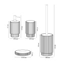 Set d'accessoires de salle de bain porte-savon distributeur porte-brosses à dents verre Deco Choix