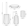 Accessoires de salle de bain porte-brosse à dents distributeur de savon verre Retro Offre