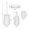 Accessoires de salle de bain porte-brosses porte-savon distributeur en verre Retro Offre