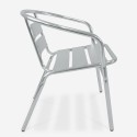 Chaise de bar jardin restaurant empilable en aluminium avec accoudoirs Sunday Offre