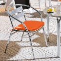Chaise de bar jardin restaurant empilable en aluminium avec accoudoirs Sunday Catalogue