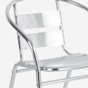 Table 70x70 + 2 chaises en aluminium pour bar et jardin extérieur Bliss Remises