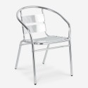 Table 70x70 + 2 chaises en aluminium pour bar et jardin extérieur Bliss Offre