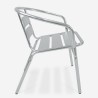 Table 70x70 + 2 chaises en aluminium pour bar et jardin extérieur Bliss Réductions