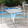 Table 70x70 + 2 chaises en aluminium pour bar et jardin extérieur Bliss Vente