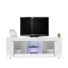 Meuble TV de salon moderne blanc brillant 2 portes Nolux Wh Basic Remises