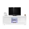 Meuble TV de salon moderne blanc brillant 2 portes Nolux Wh Basic Catalogue