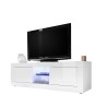 Meuble TV de salon moderne blanc brillant 2 portes Nolux Wh Basic Offre