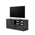 Meuble TV moderne porte tiroir à carreaux anthracite Petite Rt Dama Offre