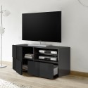 Meuble TV moderne porte tiroir à carreaux anthracite Petite Rt Dama Réductions