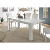 Table extensible moderne blanc brillant 90 x 137-185 cm Lit Amalfi Catalogue