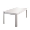 Table extensible moderne blanc brillant 90 x 137-185 cm Lit Amalfi Offre