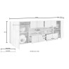 Buffet salon 241 cm en bois de chêne avec 2 portes et 4 tiroirs Dama Sm L Catalogue