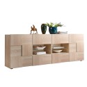 Buffet salon 241 cm en bois de chêne avec 2 portes et 4 tiroirs Dama Sm L Offre