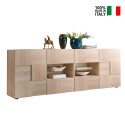 Buffet salon 241 cm en bois de chêne avec 2 portes et 4 tiroirs Dama Sm L Vente