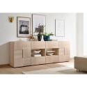 Buffet salon 241 cm en bois de chêne avec 2 portes et 4 tiroirs Dama Sm L Remises