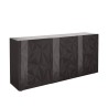 Buffet 3 portes gris laqué modern pour cuisine séjour Prisma Rt S Offre