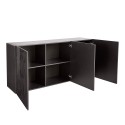 Buffet 3 portes gris laqué modern pour cuisine séjour Prisma Rt S Remises