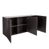 Buffet 3 portes gris laqué modern pour cuisine séjour Prisma Rt S Remises