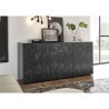 Buffet 3 portes gris laqué modern pour cuisine séjour Prisma Rt S Réductions