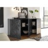 Buffet 3 portes gris laqué modern pour cuisine séjour Prisma Rt S Catalogue
