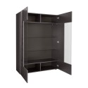 Vitrine de salon 2 portes gris brillant design moderne 121x166 cm Ego Rt Réductions