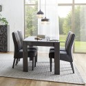 Table de salle à manger moderne grise brillante 180x90cm Uxor Prisma Choix