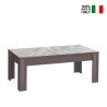 Table basse de salon 65x122 cm gris brillant moderne Lanz Prisma Vente