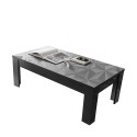 Table basse de salon 65x122cm gris brillant moderne Lanz Prisma Remises